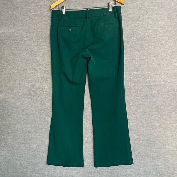 THEORY Jade Green Straight Leg Pants Womens 10 Stretch Work Career Made in USA - Picture 2 of 9
